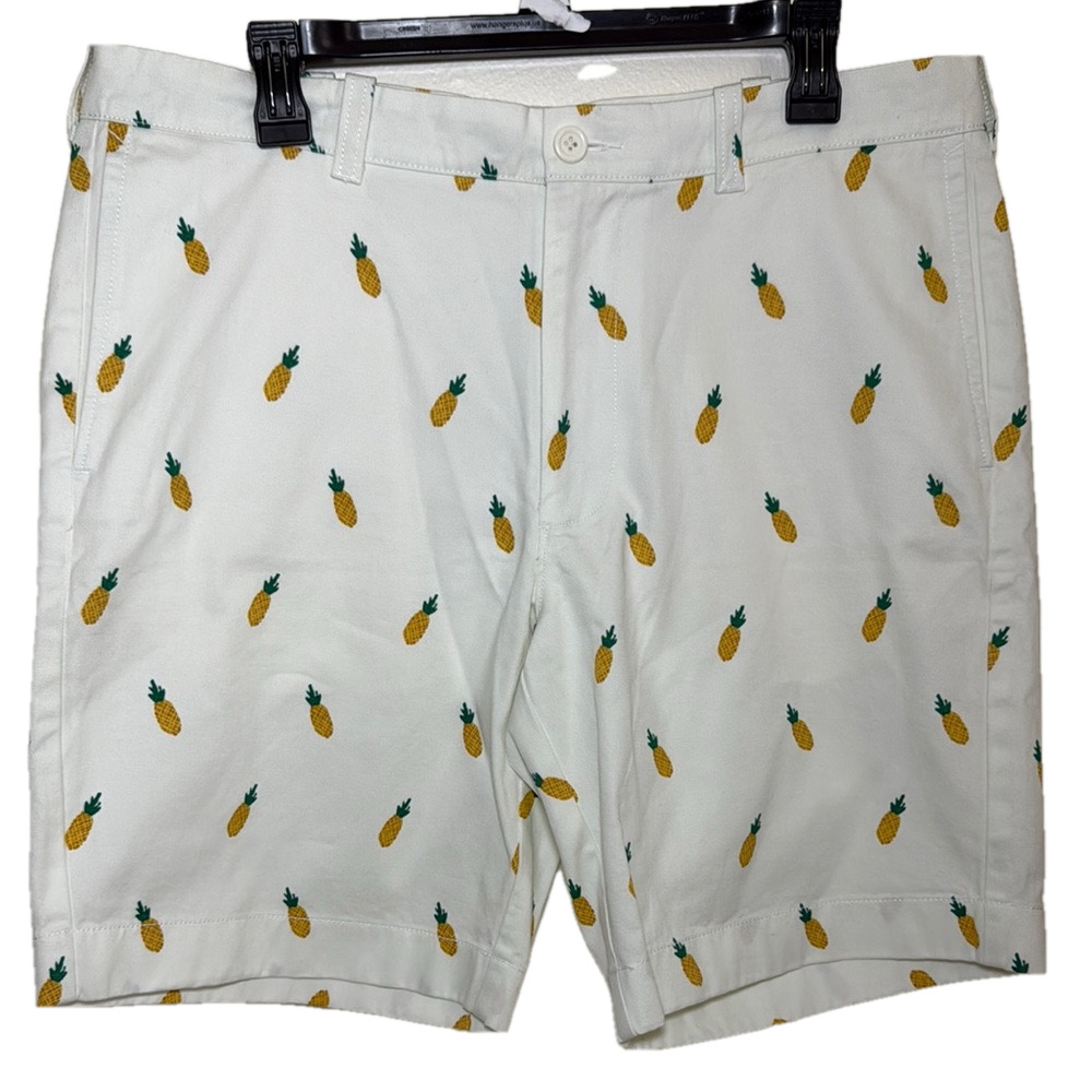 J. Crew Factory Men’s White Pineapple Print Jean Shorts Size 35 SKU0174
